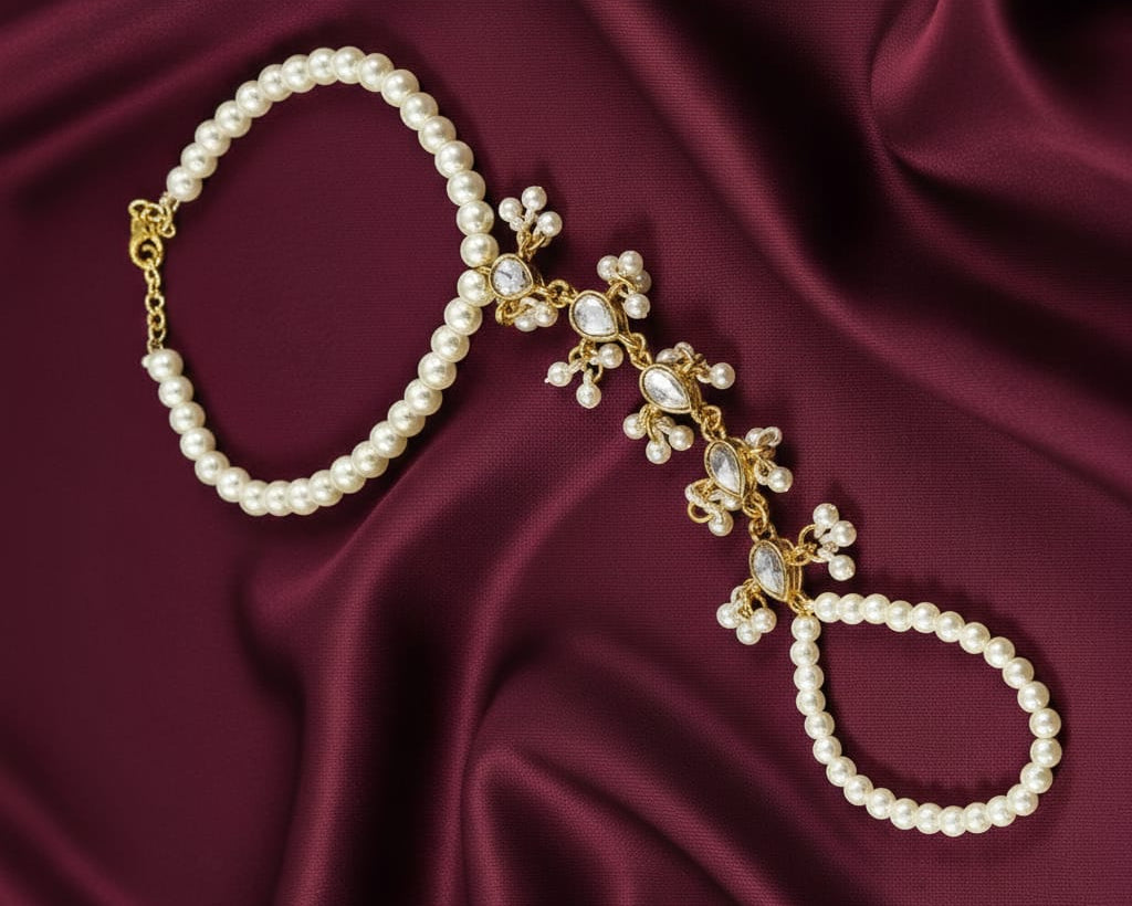 Amroze Heritage - Pearl Flower Angla Bracelet –