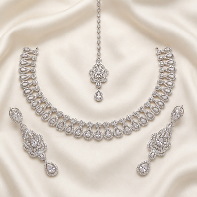 Amroze  Heritage - Zareen Luxe Zircon Jewelry Set