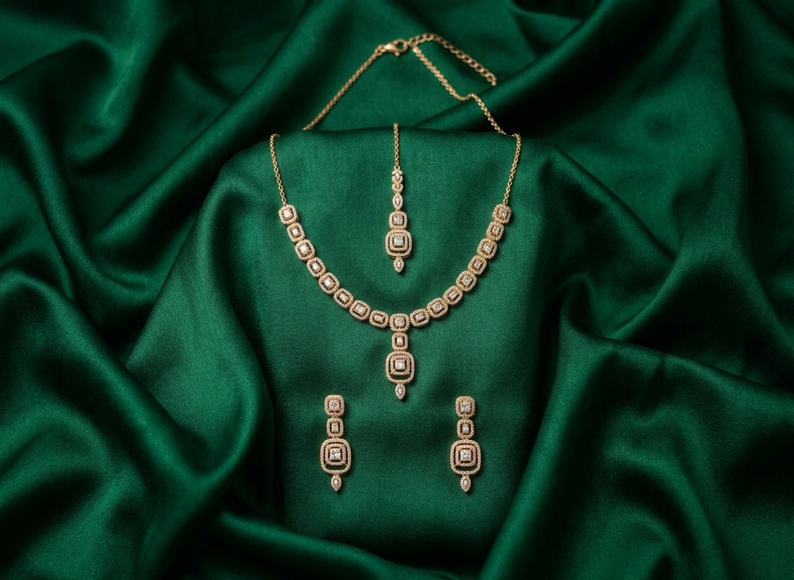 Amroze  Heritage - Mehrunissa Gold Elegance Jewelry Set