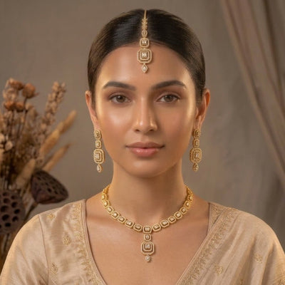 Amroze  Heritage - Mehrunissa Gold Elegance Jewelry Set