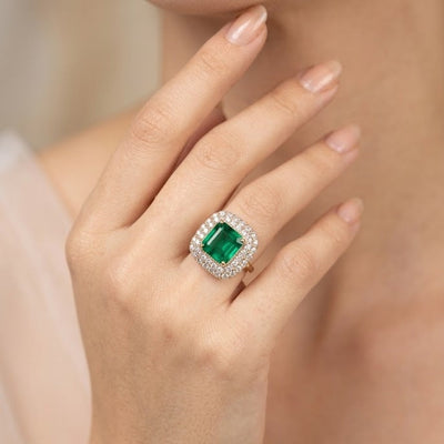 Amroze Heritage - Regal Neelum Adjustable Ring - RG-EM-004