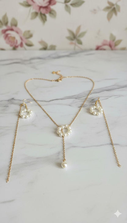 Amroze Heritage - Round Flower Necklace  - NK-EM-006