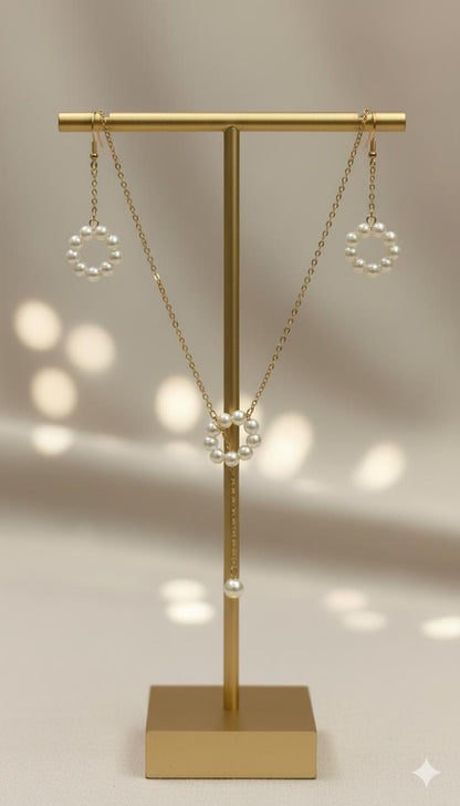 Amroze Heritage - Round Flower Necklace  - NK-EM-006
