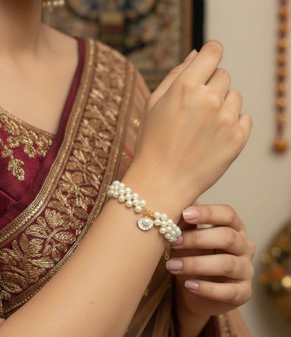 Amroze Heritage - Seashell Pearl Bracelet - BR-EM-003