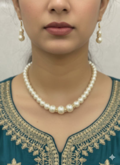 Amroze Heritage - Celeste Pearl Necklace - NK-EM-008