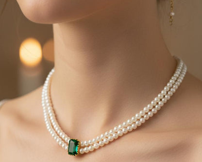 Amroze Heritage - Sultana Pearl Choker - CK-EM-004