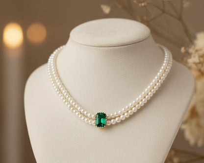 Amroze Heritage - Sultana Pearl Choker - CK-EM-004