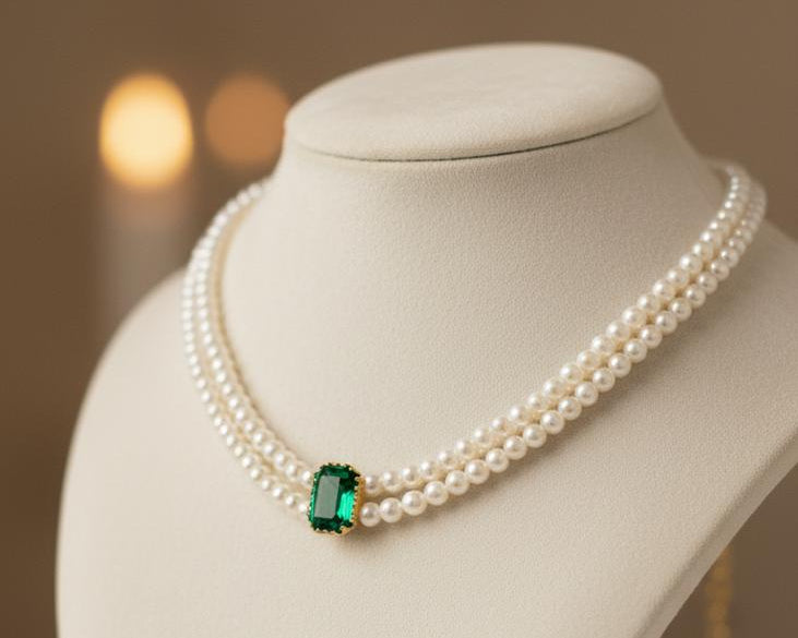 Amroze Heritage - Sultana Pearl Choker - CK-EM-004