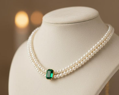 Amroze Heritage - Sultana Pearl Choker - CK-EM-004