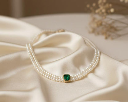 Amroze Heritage - Sultana Pearl Choker - CK-EM-004