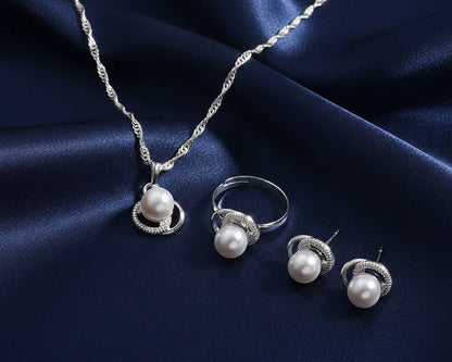 Amroze Heritage - Pearl Drop Pendant Set -