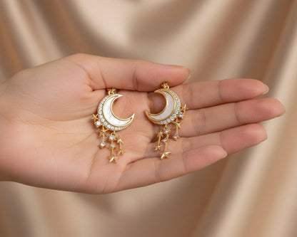 Amroze Heritage - Moon & Stars Drop Earrings Pair –