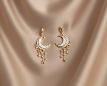 Amroze Heritage - Moon & Stars Drop Earrings Pair –