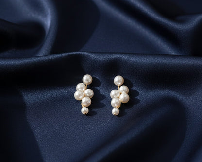 Amroze Heritage - ZigZag Pearl Drop Earrings Pair –