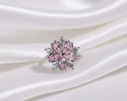 Amroze Heritage - Adjustable Floral Marquise Ring