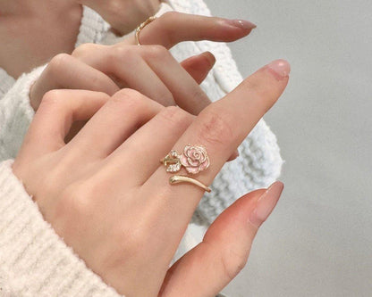 Amroze Heritage - Adjustable Floral Ring -