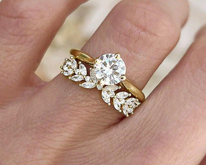 Amroze Heritage - Marquise & Round Couple Ring -