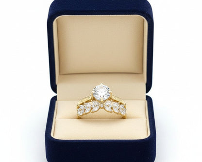 Amroze Heritage - Marquise & Round Couple Ring -