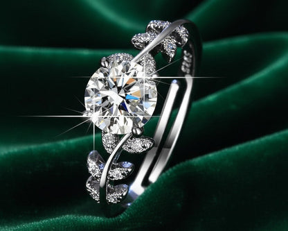 Amroze Heritage - Adjustable Leaf Design Ring -