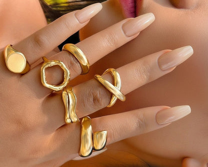 Amroze Heritage - 6-Piece Midi Ring Set