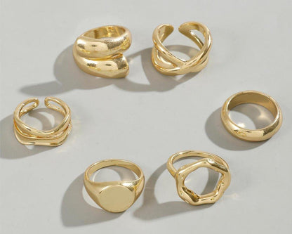 Amroze Heritage - 6-Piece Midi Ring Set
