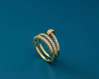 Amroze Heritage - Adjustable Round Charm Ring -