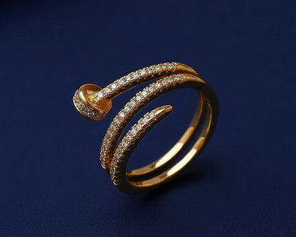 Amroze Heritage - Adjustable Round Charm Ring -