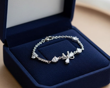 Amroze Heritage - Bow and Heart Design Adjustable Bracelet