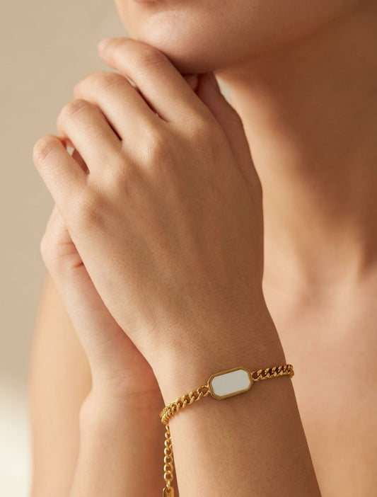 Amroze Heritage-Celeste Link Bracelet-BR-EM-0033