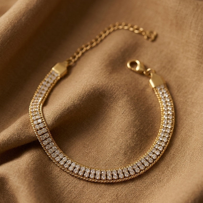 Amroze Heritage-Zareen Chain Bracelet-BR-EM-0034