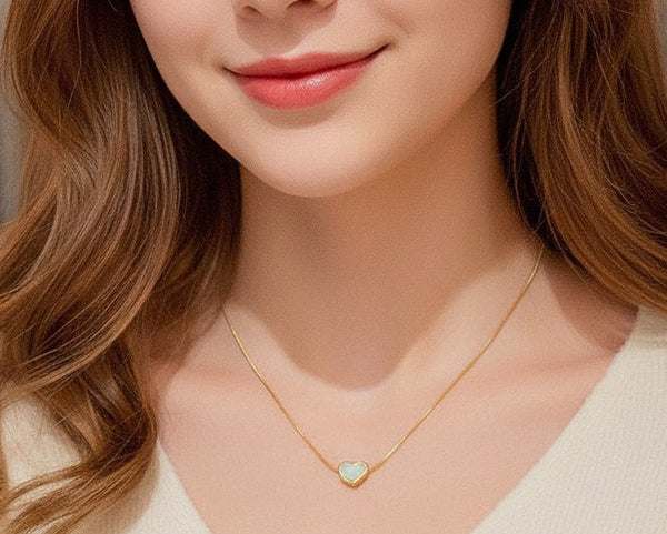Amroze Heritage - Golden Heart Charm Pendant –