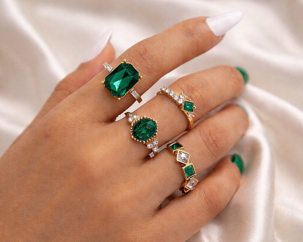 Amroze Heritage - 4-Piece Midi Ring Set -
